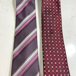 Van Heusen Tie Bundle | Stripe & Polka Dot Patterns | Like New